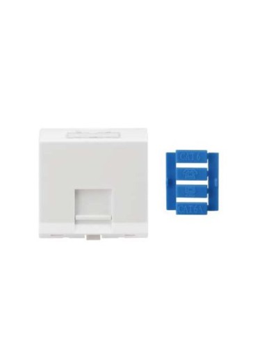 SIP3A-1K-M45-45. Вставка угловая 45x45 для 1 модуля Кeystone Jack, со шторками. Hyperline в Евпатории