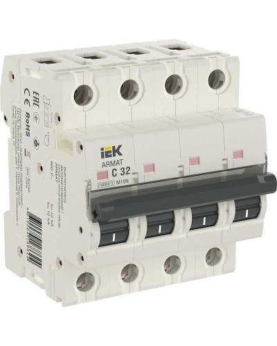 M10N 4P C 32А 10кА ARMAT (AR-M10N-4-C032). Автоматический выключатель. IEK в Евпатории