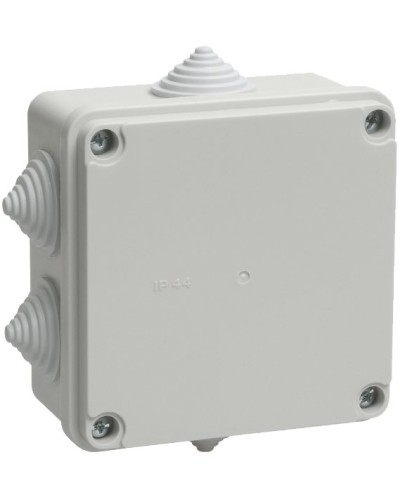 Коробка распаячная КМ41234 100х100х50 открытой проводки IP55 6 гермовводов серая (UKO11-100-100-050-K41-55). Коробка распаячная безгалогенная (HF). IEK в Евпатории