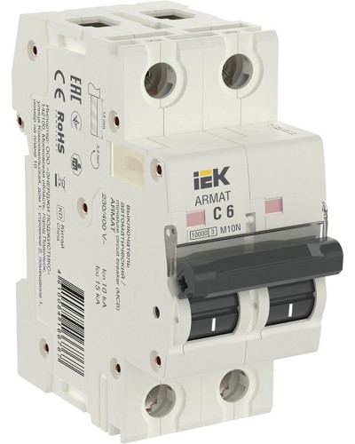 M10N 2P C 6А 10кА ARMAT (AR-M10N-2-C006). Автоматический выключатель. IEK в Евпатории