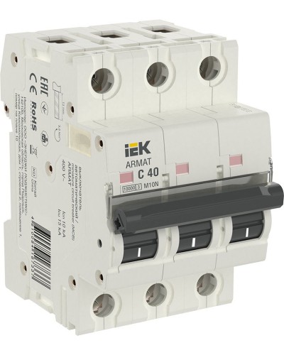 M10N 3P C 40А 10кА ARMAT (AR-M10N-3-C040). Автоматический выключатель. IEK в Евпатории