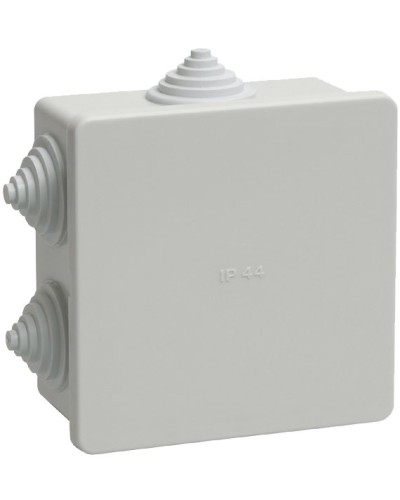 Коробка распаячная КМ41235 85х85х40 открытой проводки IP44 6 гермовводов серая (UKO11-085-085-040-K41-44). Коробка распаячная безгалогенная (HF). IEK в Евпатории