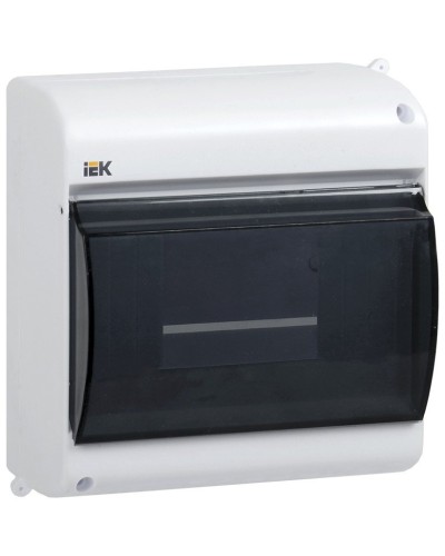 Корпус пластиковый КМПн 2/6 IP30 белый KREPTA 3 (MKP42-N-06-30-09). Щиток модульный с прозрачной дверцей, настенный. IEK в Евпатории