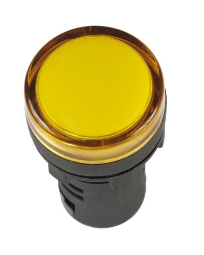 Лампа AD22DS (LED) матрица D22 мм желтый 12В AC/DC желтый (BLS10-ADDS-012-K05). Светосигнальный индикатор. IEK в Евпатории