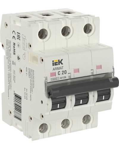 M10N 3P C 20А 10кА ARMAT (AR-M10N-3-C020). Автоматический выключатель. IEK в Евпатории