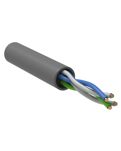 GENERICA U/UTP кат. 5E 100МГц 2 пары PVC INDOOR серый (BC1-C5E02-111-100-G). Кабель «витая пара» (LAN) для структурированных систем связи. IEK в Евпатории