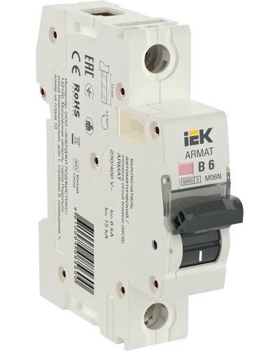 M06N 1P B 6А 6кА ARMAT (AR-M06N-1-B006). Автоматический выключатель. IEK в Евпатории