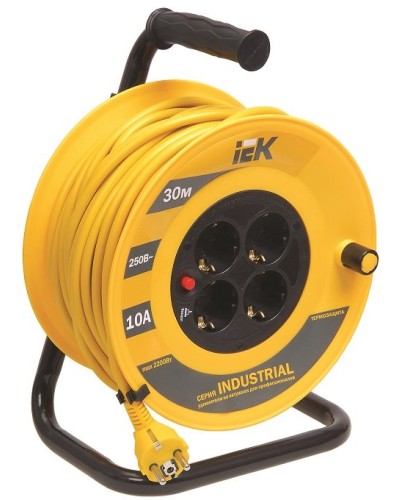 УК40 4 места, 40м (WKP15-16-04-40). Удлинитель на катушке Industrial. IEK в Евпатории
