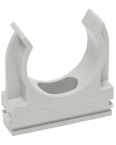 Держатель с защёлкой D25 серый ELASTA (100 шт) (CTA10D-CF25-K41-100). Держатель с защёлкой. IEK в Евпатории