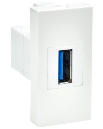 Розетка USB A 3.0 PRIMER РКЮ-10-00-П белый IEK (PR-KK40D-RU-0-1-A3-K01). Розетка USB. IEK в Евпатории