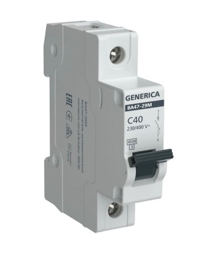 GENERICA ВА47-29М 1P C 40А 4,5кА (MVA21-1-040-C-G). Автоматический выключатель. IEK в Евпатории