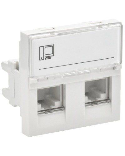 Розетка RJ45 кат.6 PRIMER РКИ-22-00-П-6 белый IEK (PR-KK40D-RI-0-2-2C06U-K01). Розетка RJ-45. IEK в Евпатории