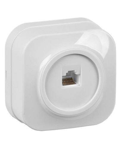 Розетка RJ45 кат.5E о/у РК10-ХБ белый IEK GLORY (EKH10-K01). Розетка компьютерная. IEK в Евпатории