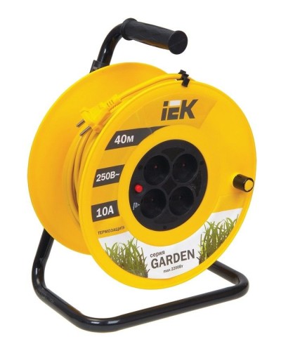 УК40 4 места, 40м (WKP23-10-04-40). Удлинитель на катушке Garden. IEK в Евпатории