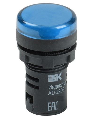 Лампа AD22DS (LED)матрица D22мм синий 230В (BLS10-ADDS-230-K07). Светосигнальный индикатор. IEK в Евпатории