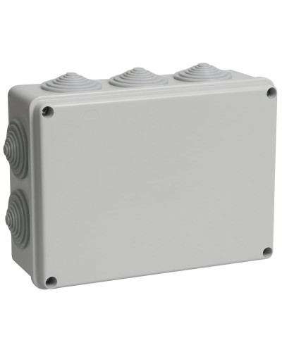 Коробка распаячная КМ41243 190х140х70 открытой проводки IP44 10 гермовводов серая (UKO11-190-140-070-K41-44). Коробка распаячная безгалогенная (HF). IEK в Евпатории