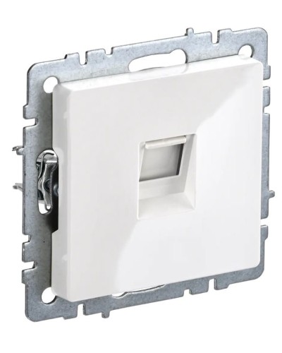 Розетка RJ45 РК10-БрБ кат.5E, белая BRITE (BR-K10-1-K01). Розетка компьютерная. IEK в Евпатории