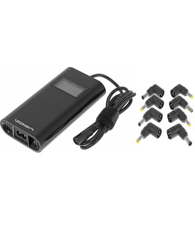 Блок питания Ippon D90U автоматический 90W 15V-19.5V 8-connectors 4.5A 1xUSB 2.1A, LCD индикатор (654527). Блок питания. Ippon в Евпатории