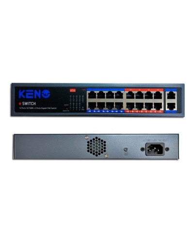 KN-SW1602POE+. Коммутатор с питанием по PoE. KENO в Евпатории