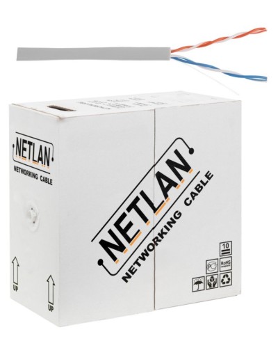 U/UTP 2pair, Cat5, In, PVC, CCA (CCA-UU002-5-PVC-GY) . Кабель «витая пара» (LAN) для структурированных систем связи. NETLAN в Евпатории