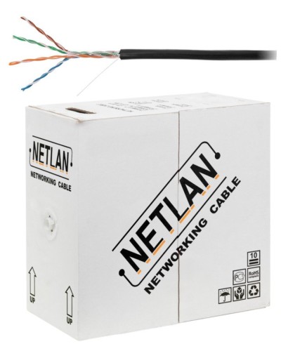 U/UTP 4pair, Cat5e, Out, PE, CCA (CCA-UU004-5E-PE-BK) . Кабель «витая пара» (LAN) для структурированных систем связи. NETLAN в Евпатории
