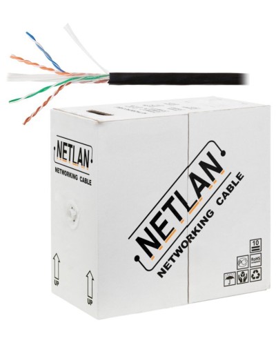 U/UTP 4pair, Cat6, Solid, Out, PE (EC-UU004-6-PE-BK). Кабель «витая пара» (LAN) для структурированных систем связи. NETLAN в Евпатории