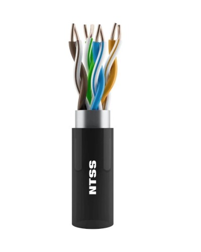 NTSS-OUT-UTP4-5Е-PE-BL кат.5E UTP 4 пары 24AWG PE внешний 305м черный. Кабель «витая пара» (LAN) для структурированных систем связи. NTSS в Евпатории