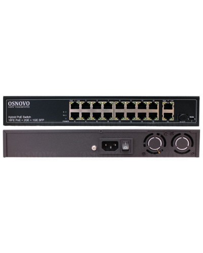 SW-61621(300W). Коммутатор 16-портовый Fast Ethernet с PoE. OSNOVO в Евпатории