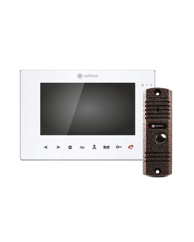 VMH-7.1 (w)+ DSH-E1080 (медь). Комплект видеодомофона. Optimus в Евпатории