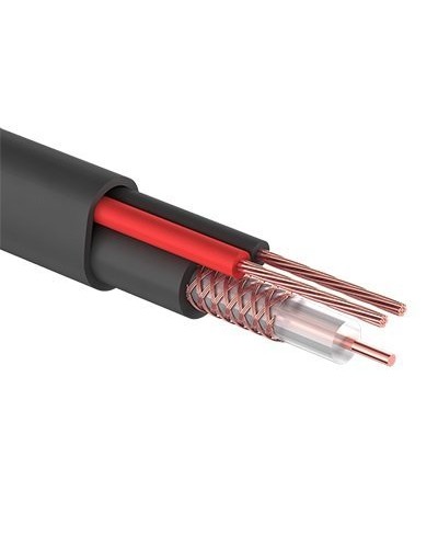 КВК-П-2 +2x0,50 мм² (Cu/Cu) черный PROconnect (01-4214). Кабель комбинированный для систем видеонаблюдения. PROCONNECT в Евпатории