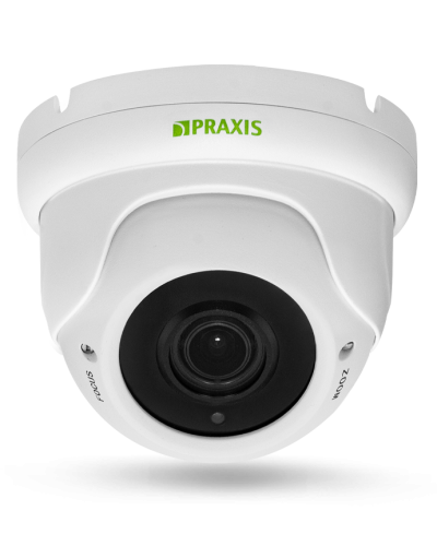 PP-7141IP 2.8-12 AUDIO. Видеокамера IP купольная. Praxis в Евпатории