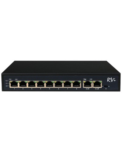 RVi-1NS08F-2T (1G). Коммутатор с питанием по PoE. RVi в Евпатории