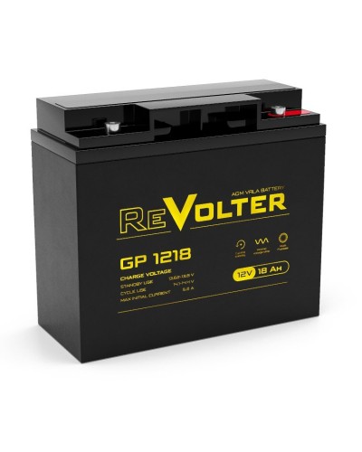 Revolter GP 1218. Аккумулятор автомобильный герметичный свинцово-кислотный. Revolter в Евпатории