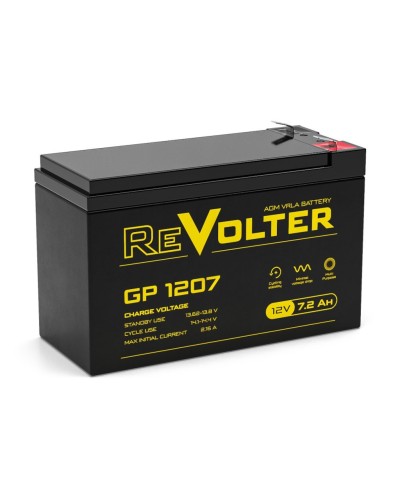 Revolter GP 1207. Аккумулятор автомобильный герметичный свинцово-кислотный. Revolter в Евпатории