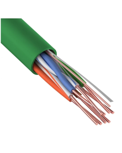 U/UTP, CAT 5e, нг(А)-LSLTx, 4х2х0,52мм, 24AWG, INDOOR, SOLID, зеленый, 305м REXANT (01-0061). Кабель «витая пара» (LAN) для структурированных систем связи. Rexant в Евпатории