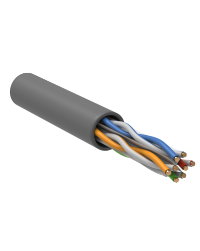 U/UTP, CAT 6, ZH нг(А)-HF, 4PR, 23AWG, INDOOR, SOLID, серый, 305 м, REXANT (01-0067). Кабель «витая пара» (LAN) для структурированных систем связи. Rexant в Евпатории