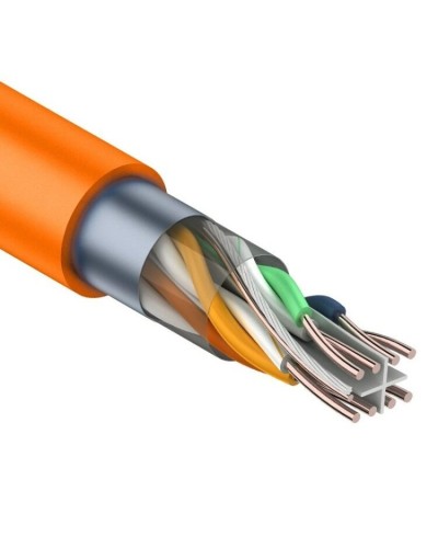 F/UTP, CAT 6, ZH нг(А)-HF, 4PR, 23AWG, INDOOR, SOLID, оранжевый, 305 м, REXANT (01-0151). Кабель «витая пара» (LAN) для структурированных систем связи. Rexant в Евпатории