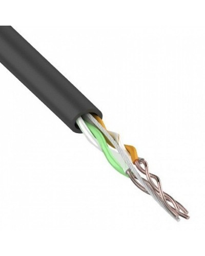 U/UTP, CAT 5e, PE, 2PR, 24AWG, OUTDOOR, SOLID, черный, 305м, REXANT (01-0025). Кабель «витая пара» (LAN) для структурированных систем связи. Rexant в Евпатории