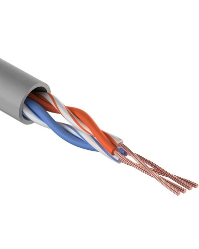 U/UTP, CAT 5e, PVC, 2PR, 24AWG, INDOOR, STRANDED, серый, 305м REXANT (01-0026). Кабель «витая пара» (LAN) для структурированных систем связи. Rexant в Евпатории