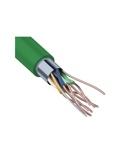 F/UTP, CAT 5e, нг(А)-LSLTx, 4х2х0,52мм, 24AWG, INDOOR, SOLID, зеленый, 305м REXANT (01-0161). Кабель «витая пара» (LAN) для структурированных систем связи. Rexant в Евпатории
