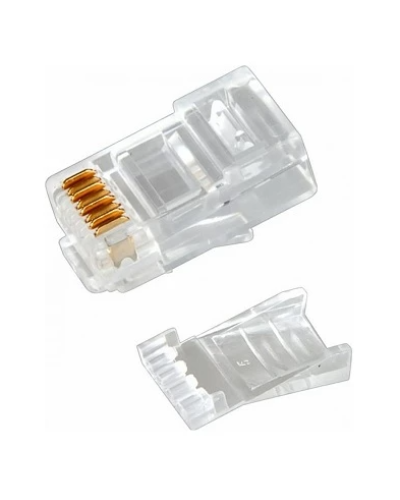 Разъем RJ-45(8P8C) под витую пару, UTP, CAT 6, с вставкой REXANT (05-1031). Разъем RJ-45. Rexant в Евпатории