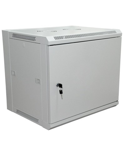 Шкаф телекоммуникационный 19 настенный 6U 600×450×370 мм (ШxГxВ) - передняя дверь металл, боковые стенки съемные (разобранный), RAL 7035 (04-2210). Шкаф телекоммуникационный 19 настенный 6U. Rexant в Евпатории