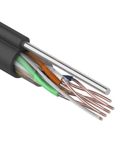 U/UTP 4PR 24AWG CAT5e 305м OUTDOOR+ТРОС*1 REXANT (01-0046). Кабель «витая пара» (LAN) для структурированных систем связи. Rexant в Евпатории