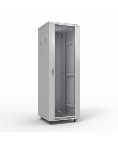 Шкаф телекоммуникационный 19 напольный 42U 600х800 мм, передняя дверь стекло, задняя дверь металл, RAL 7035 (состоит из 3 частей) (04-2306). Шкаф телекоммуникационный 19 напольный 42U. Rexant в Евпатории