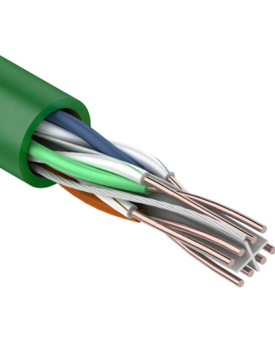 U/UTP, CAT 6, нг(А)-LSLTx, 4х2х0,575мм, 23AWG, INDOOR, SOLID, зеленый, 305м REXANT (01-0071). Кабель «витая пара» (LAN) для структурированных систем связи. Rexant в Евпатории