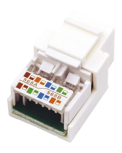 Модуль Keystone Jack RJ-45(8P8C), UTP, CAT 5e, тип 180 градусов, белый REXANT (03-1011). Модуль Keystone Jack. Rexant в Евпатории