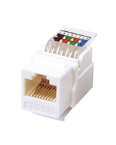 Модуль Keystone Jack RJ-45(8P8C), UTP, CAT 5e, тип 180 градусов, самозажимной, белый REXANT (03-1012): Модуль Keystone Jack в Евпатории