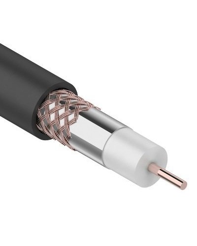 RG-6U+Cu, 75 Ом, Cu/Al/Cu, 64%, 100м. OUTDOOR REXANT (01-2222). Кабель коаксиальный радиочастотный. Rexant в Евпатории
