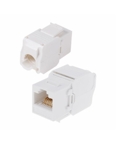 Модуль Keystone Jack RJ-45(8P8C) UTP, CAT 6, тип 180 градусов, самозажимной, белый REXANT (05-1052): Модуль Keystone Jack в Евпатории