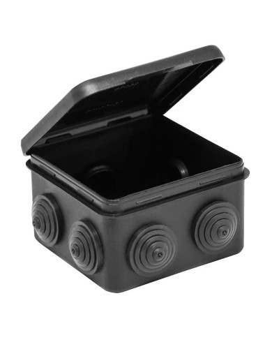 Коробка TYCO ОП 80х80х50мм откидная крышка УХЛ1 IP54 черный (67040МЧ). Коробка распределительная. RuVinil в Евпатории